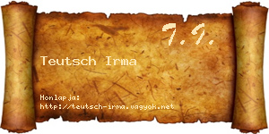 Teutsch Irma névjegykártya